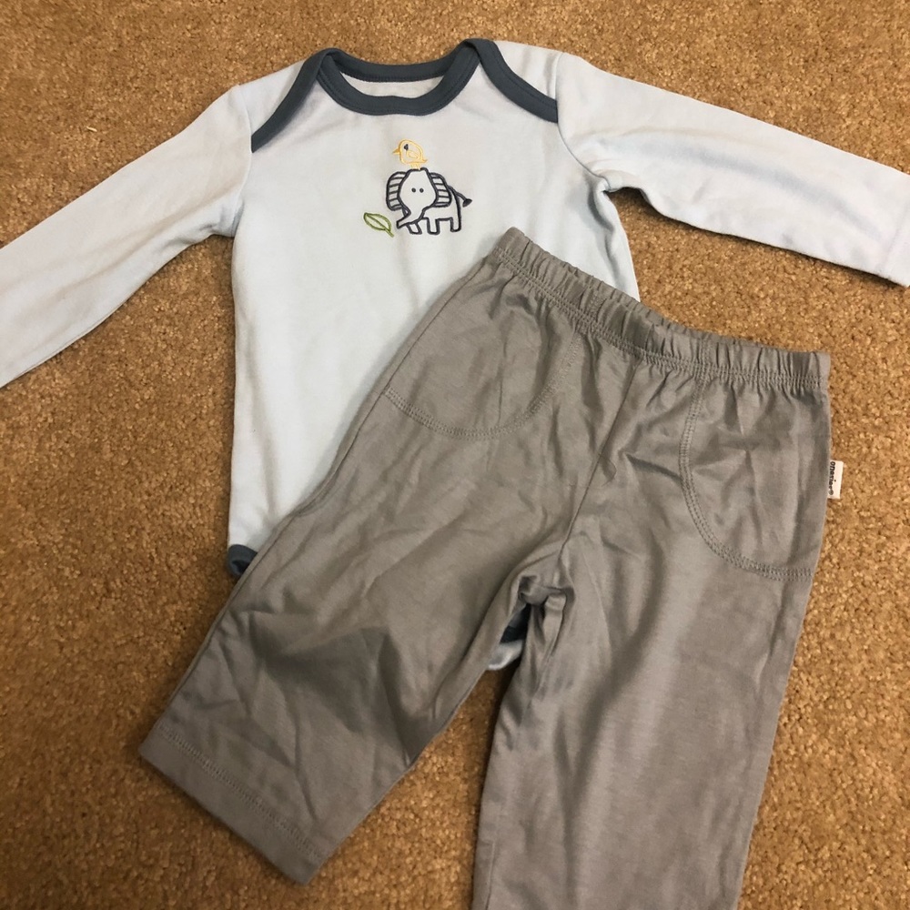 Baby Boy Elephant Outfit, Size 3-6 Months